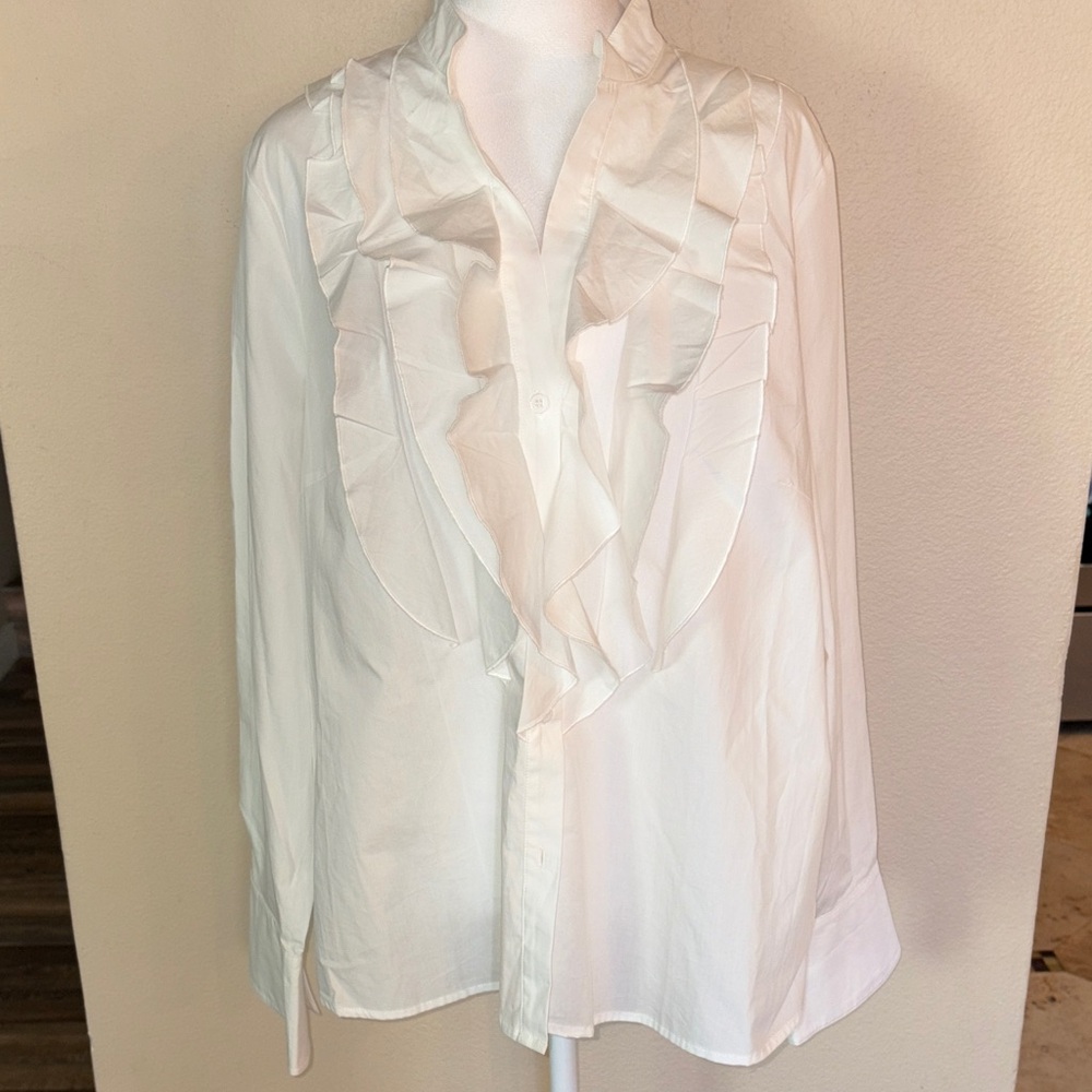 Mare Mare X Anthropologie NWT Elegant White Button Down Shirt